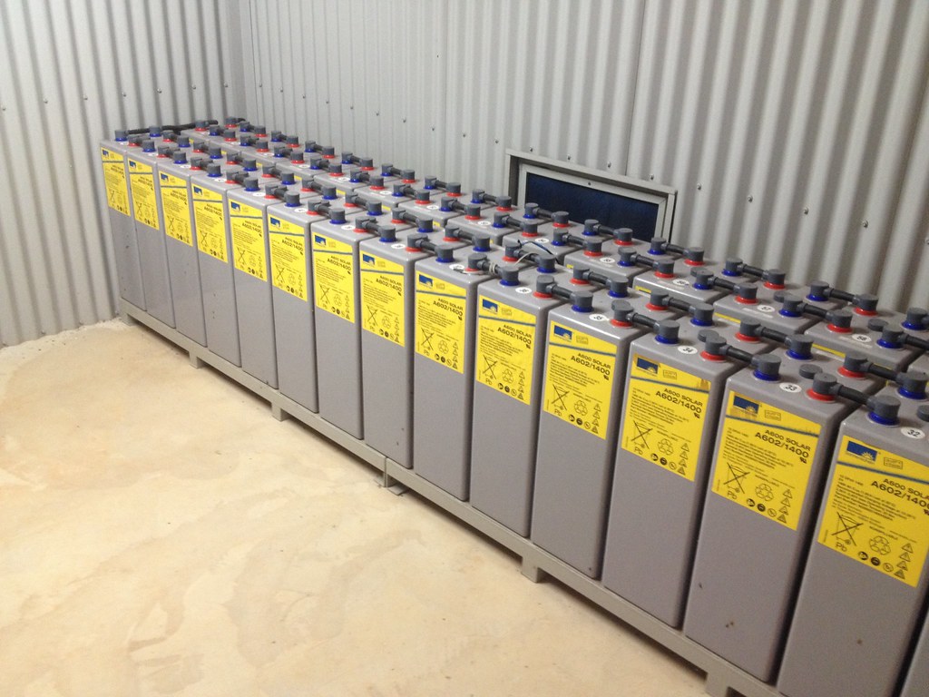 Battery bank for solar array