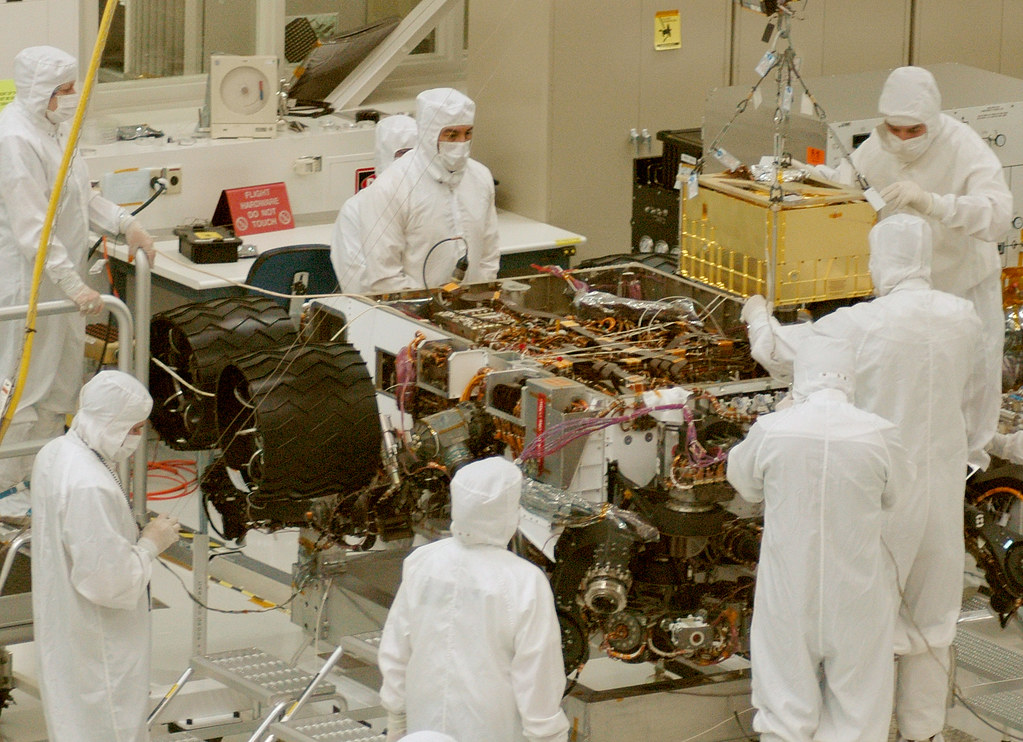 Installing instrument into Curiosity rover