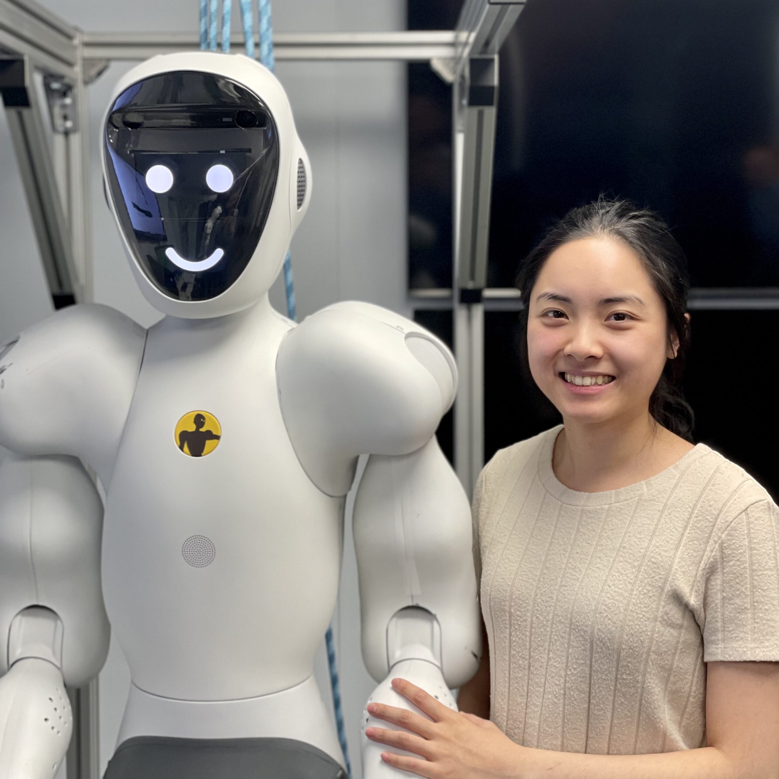 Human and humanoid robot working together