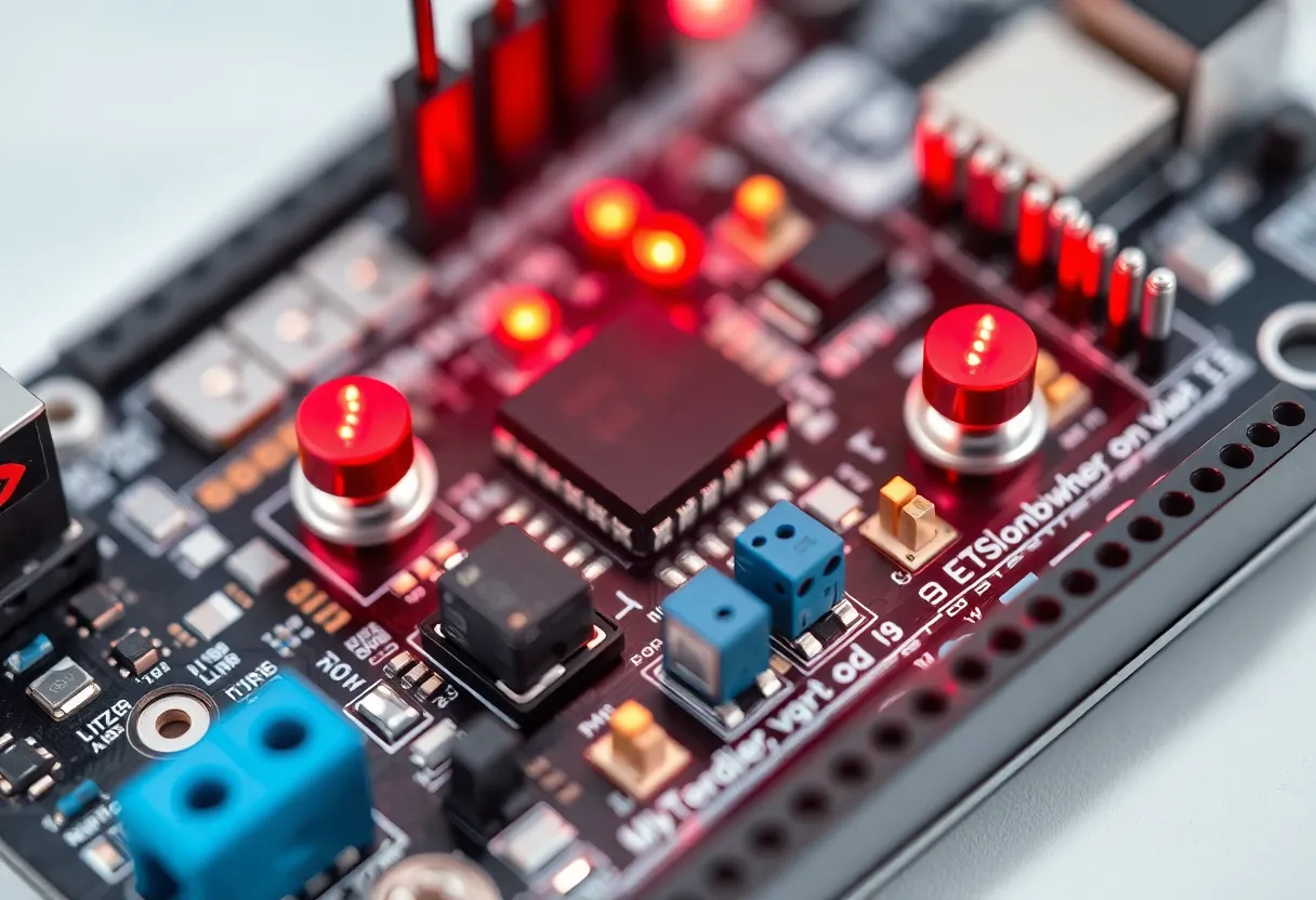 Microcontroller board with sensors