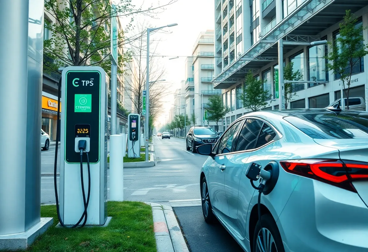 Electric vehicle charging station and grid infrastructure