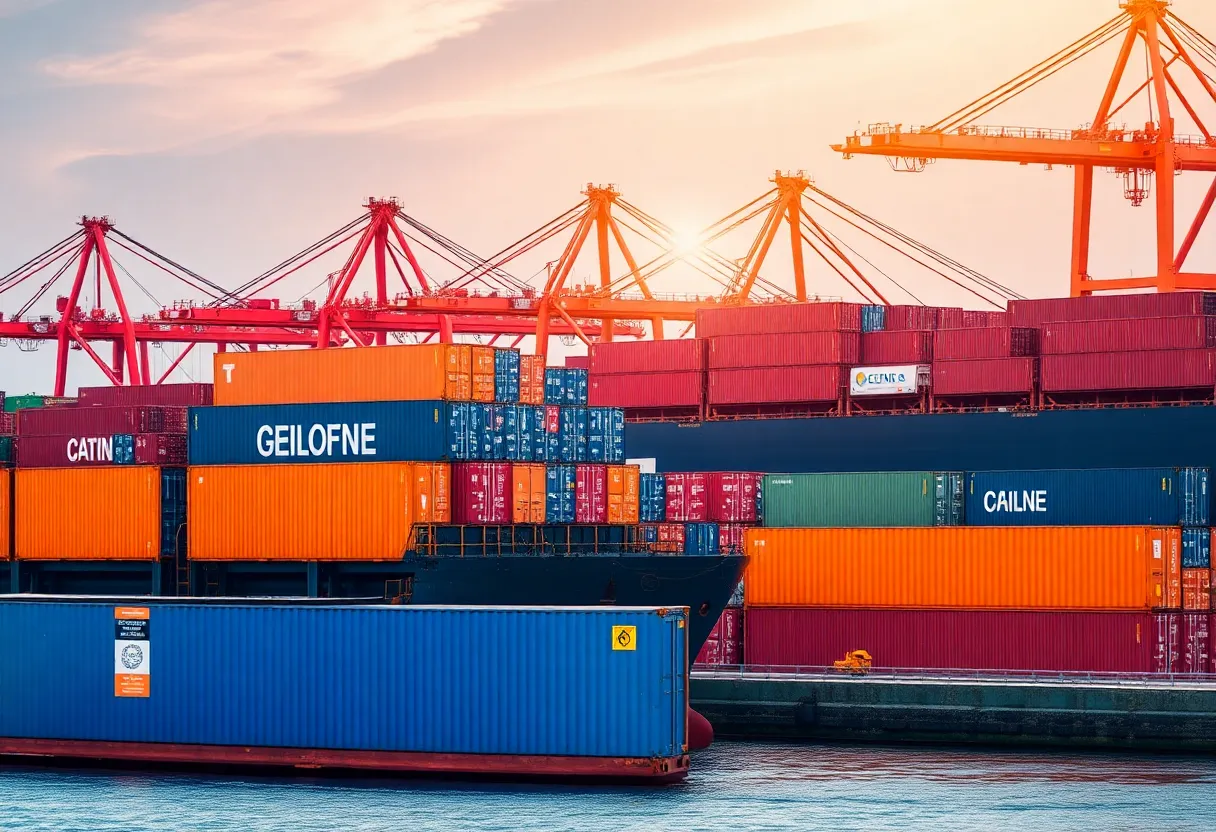 Shipping containers and port logistics with digital tracking