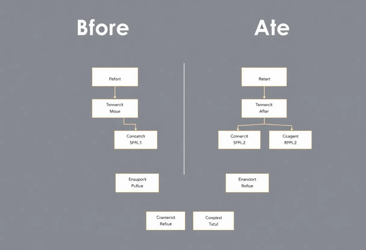 Refactoring automation: clean architecture replacing tangled workflow