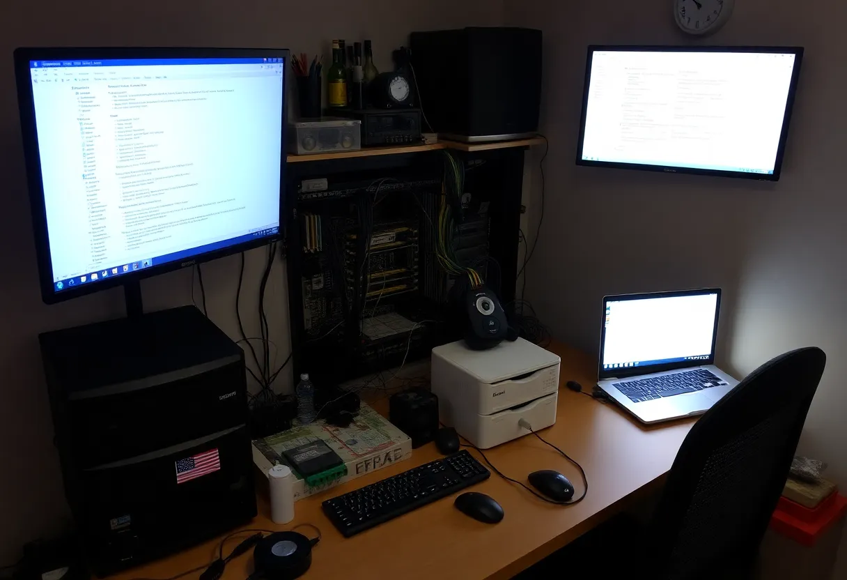 Evolved homelab setup, organized and labeled