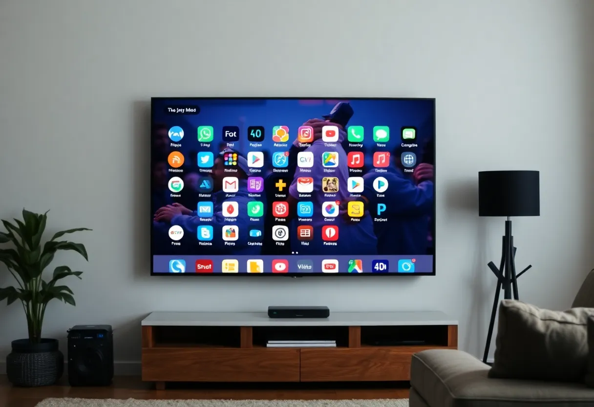 Smart TV with cluttered home screen