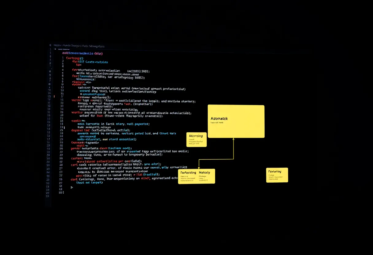 Automation workflow and code on screen