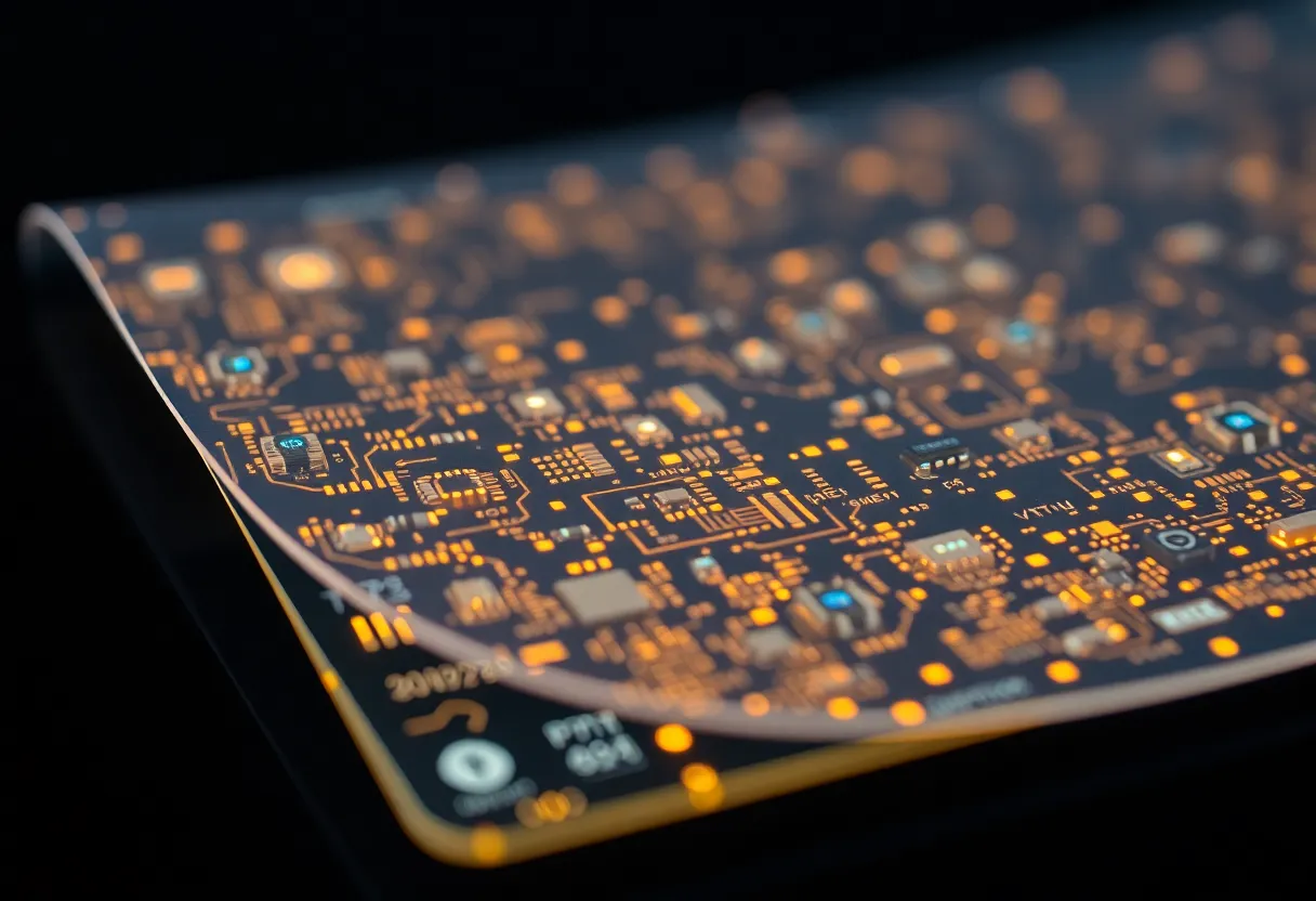 Flexible transparent display or thin film electronics