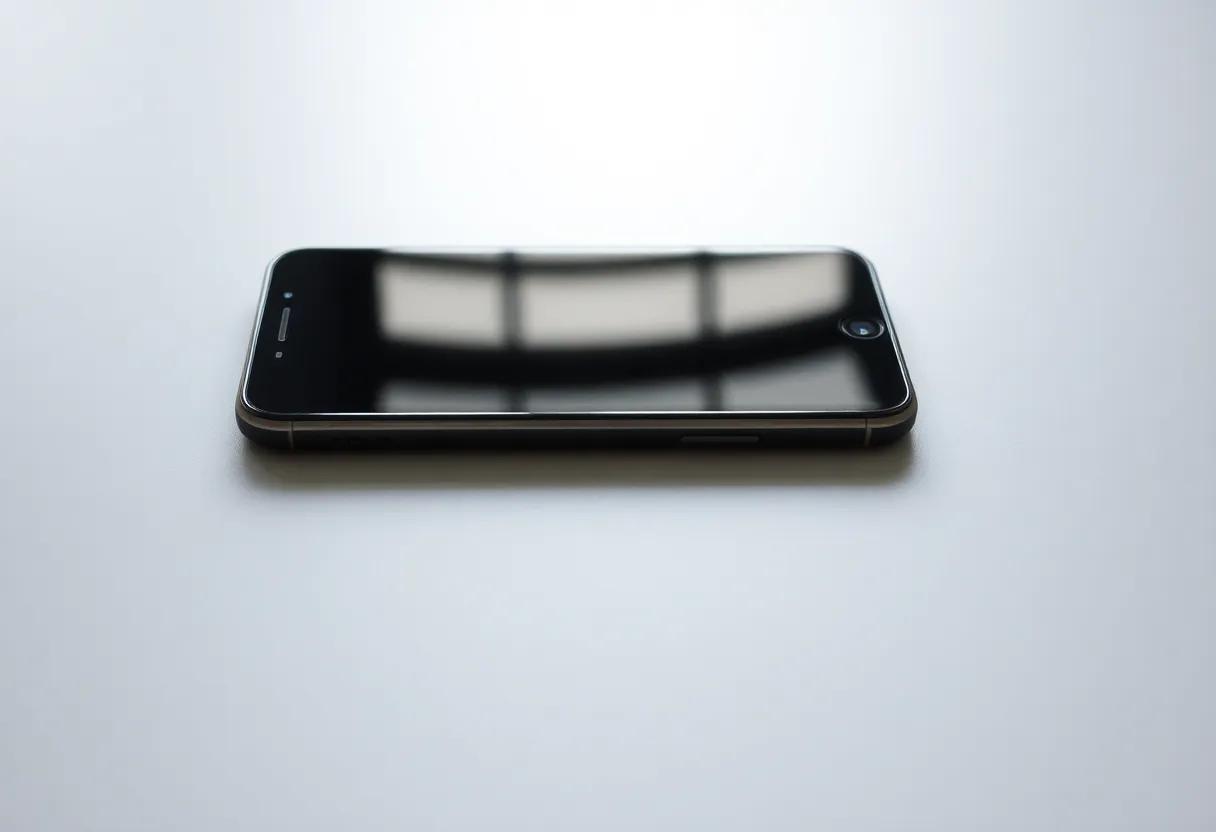 Smartphone with durable display glass, product shot