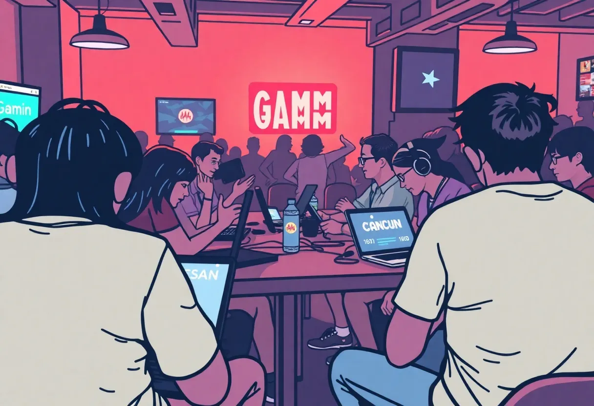 Game jam or indie showcase event, small teams and community