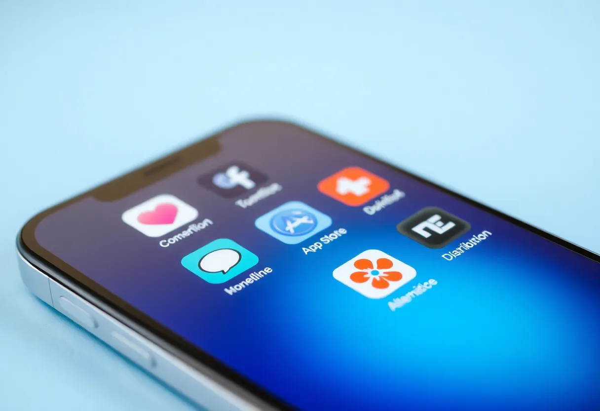 Multiple app stores and distribution options on smartphone