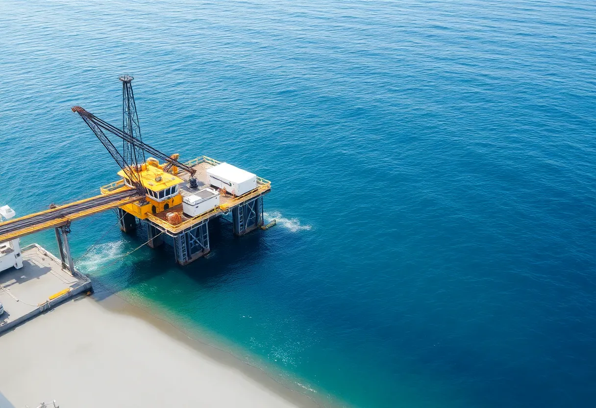 Undersea cable and landing station, ocean and shore