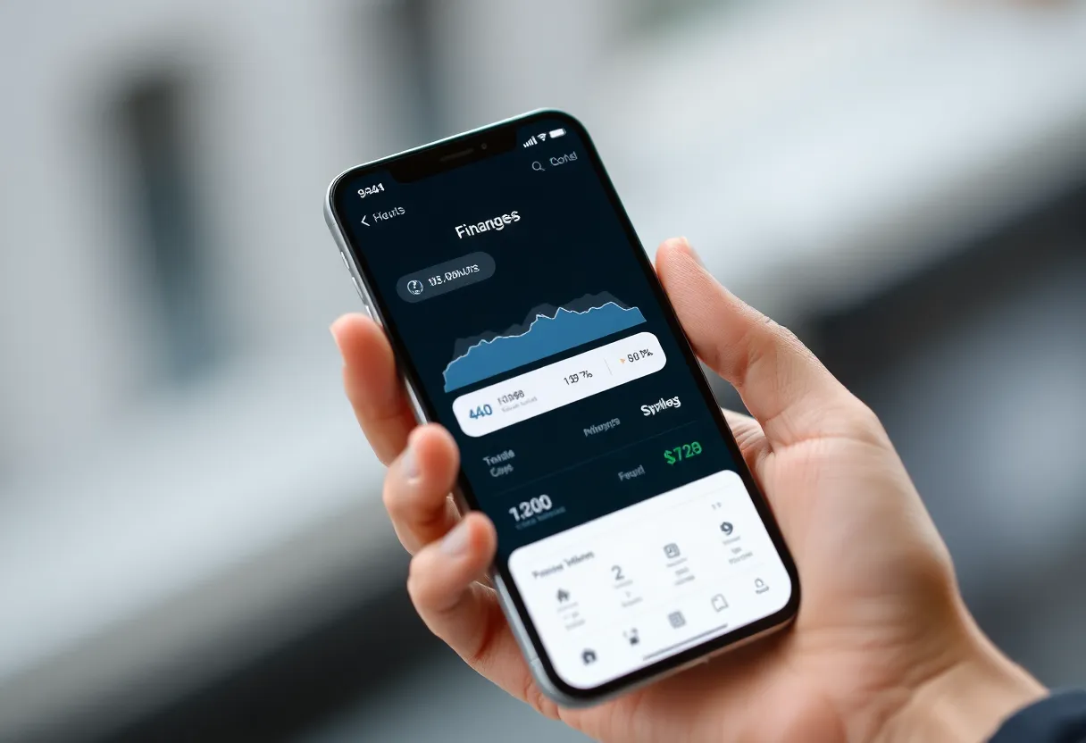 Smartphone with finance or payment app