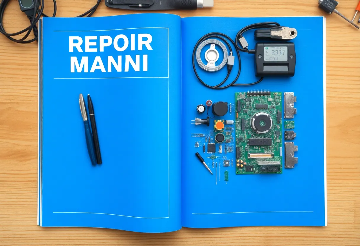 Spare parts and documentation for electronics repair