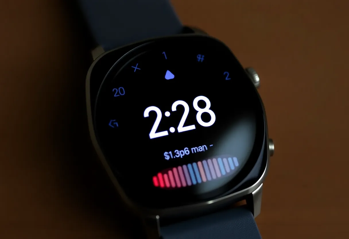 Sleep and health data on a wearable device display