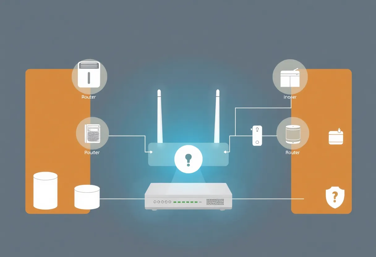 Network segmentation and home security concept