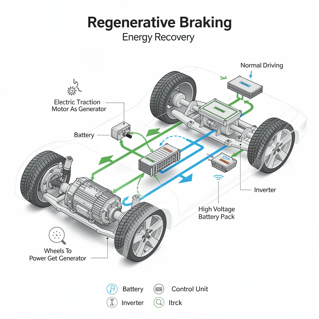 Regenerative braking system component for EV technology