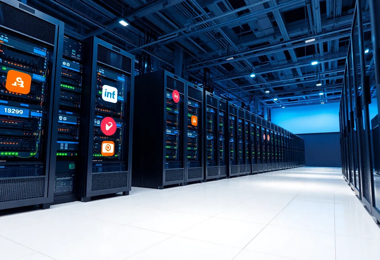 Network servers with distributed computing concept