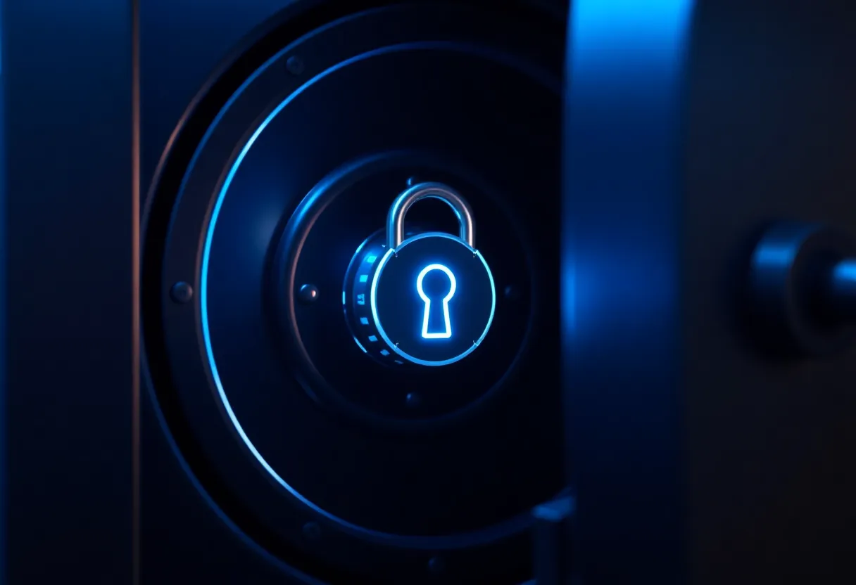 Secure vault with digital lock concept