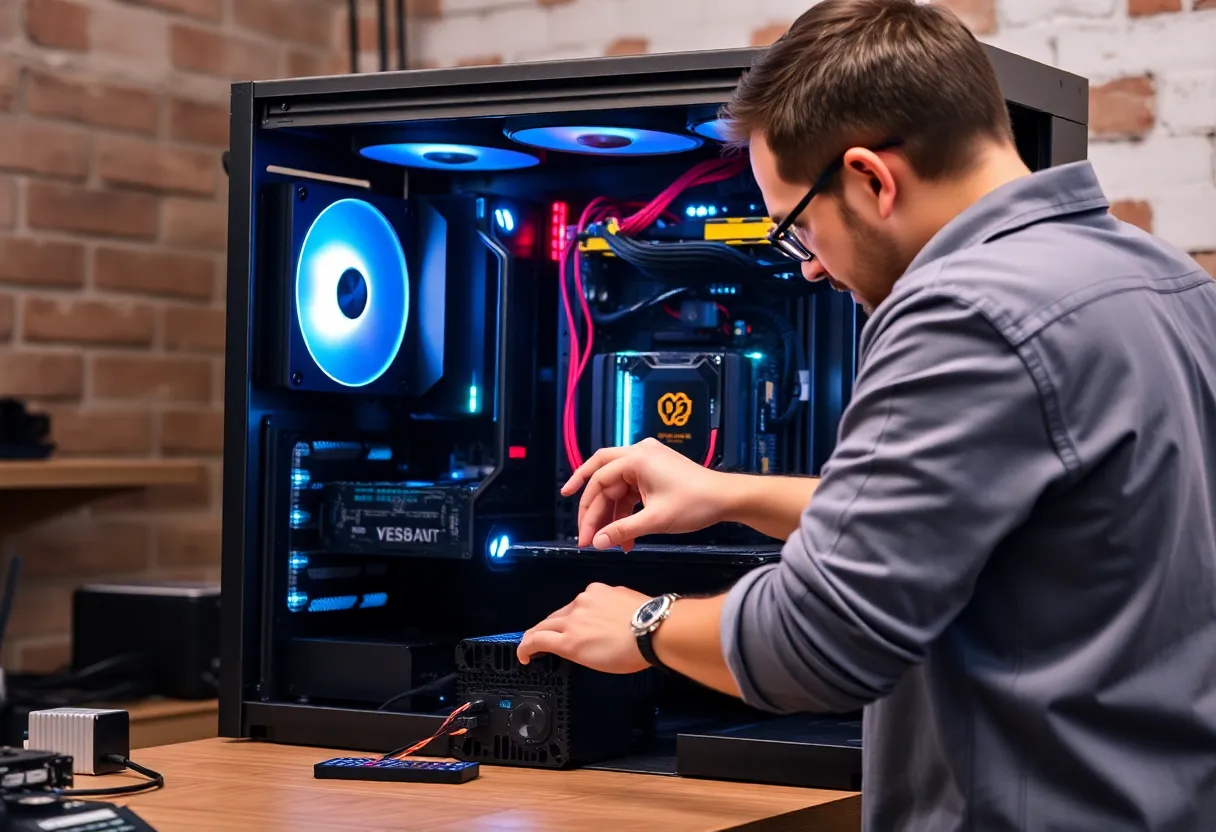 PC builder selecting power supply during a build