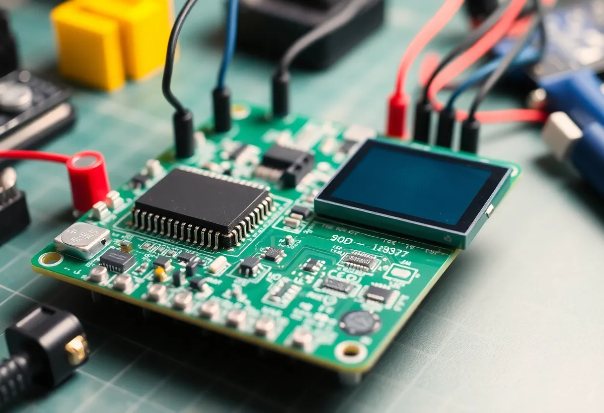 Circuit board with microcontroller for firmware programming