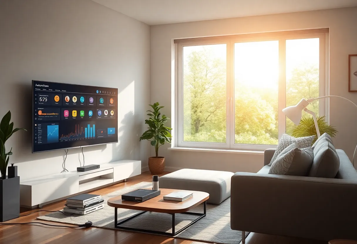 Smart home devices connected to network, IoT hub