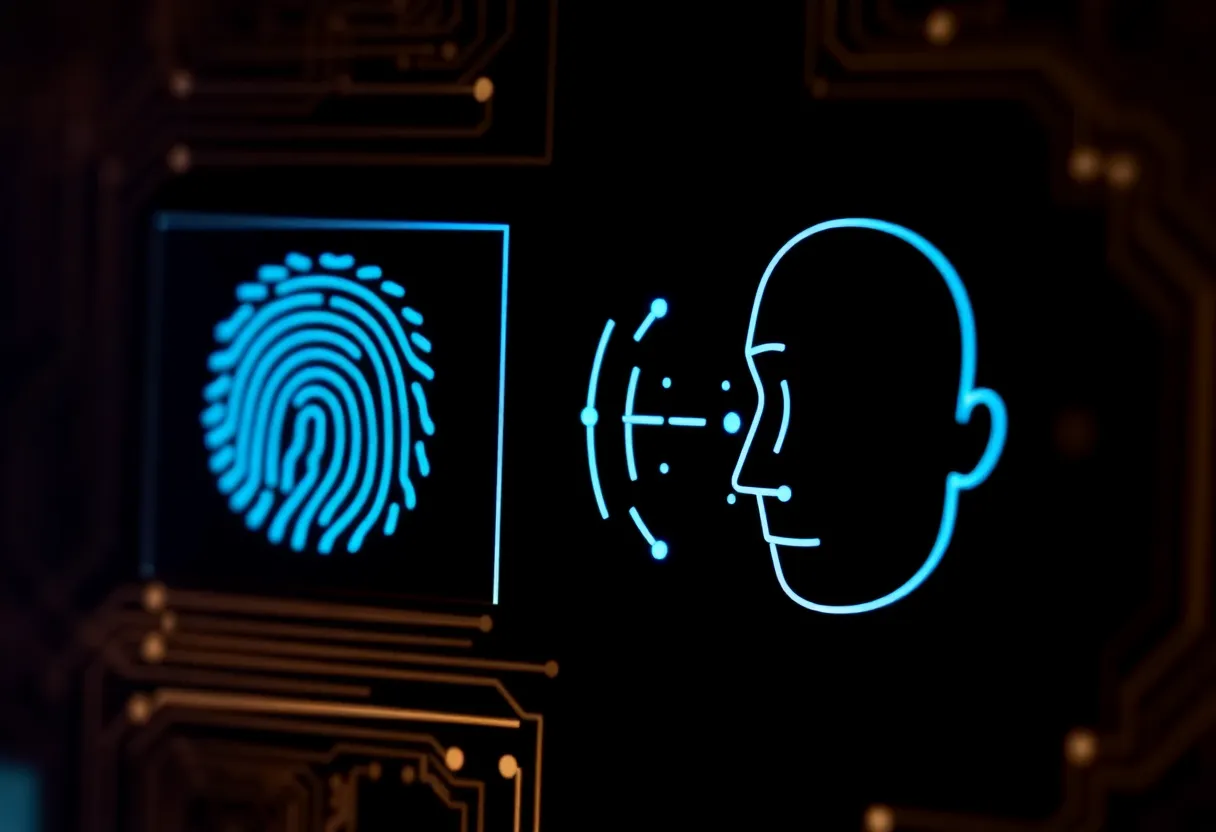 Fingerprint and Face ID authentication concept