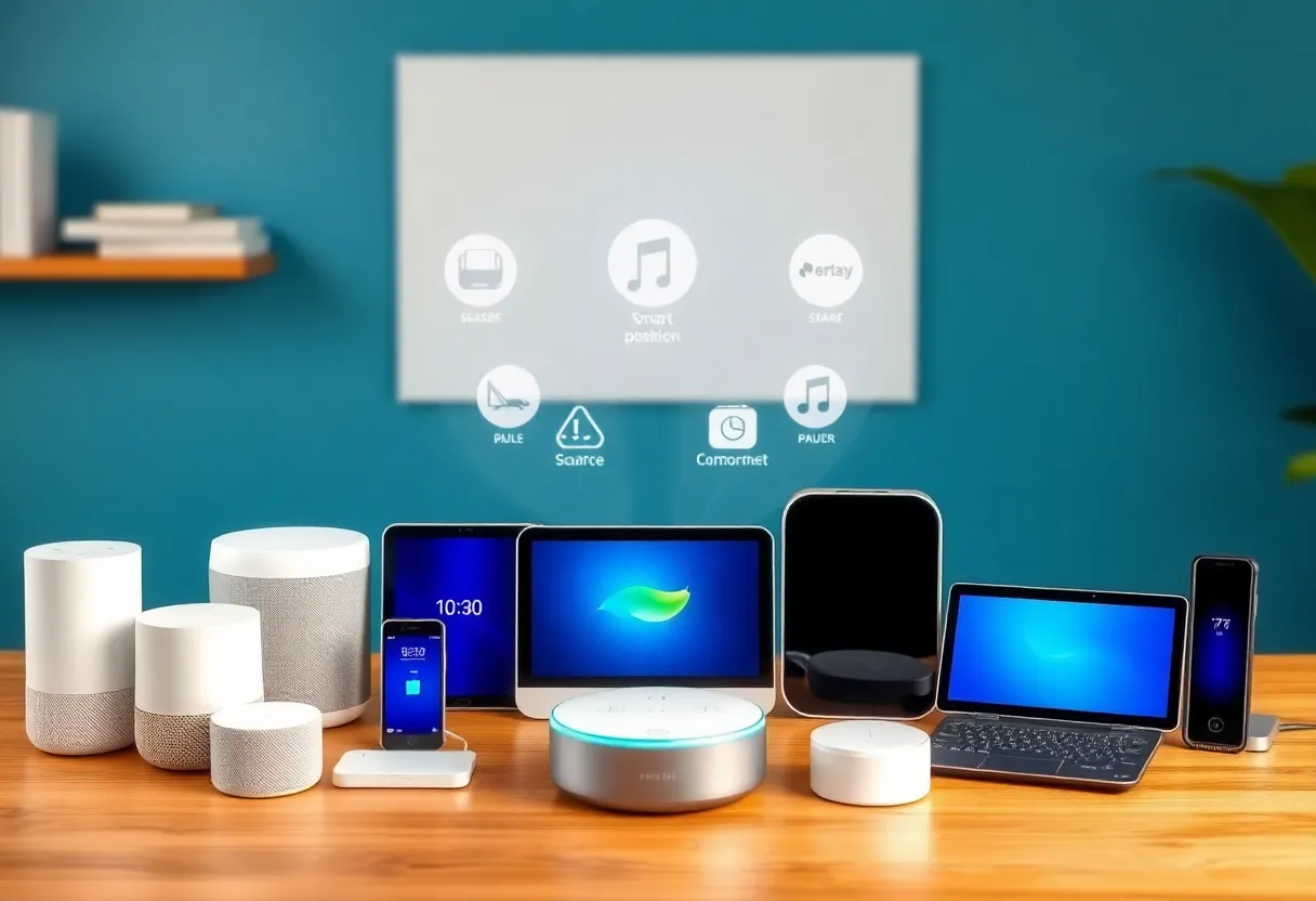 Multiple smart home brands and devices representing interoperability