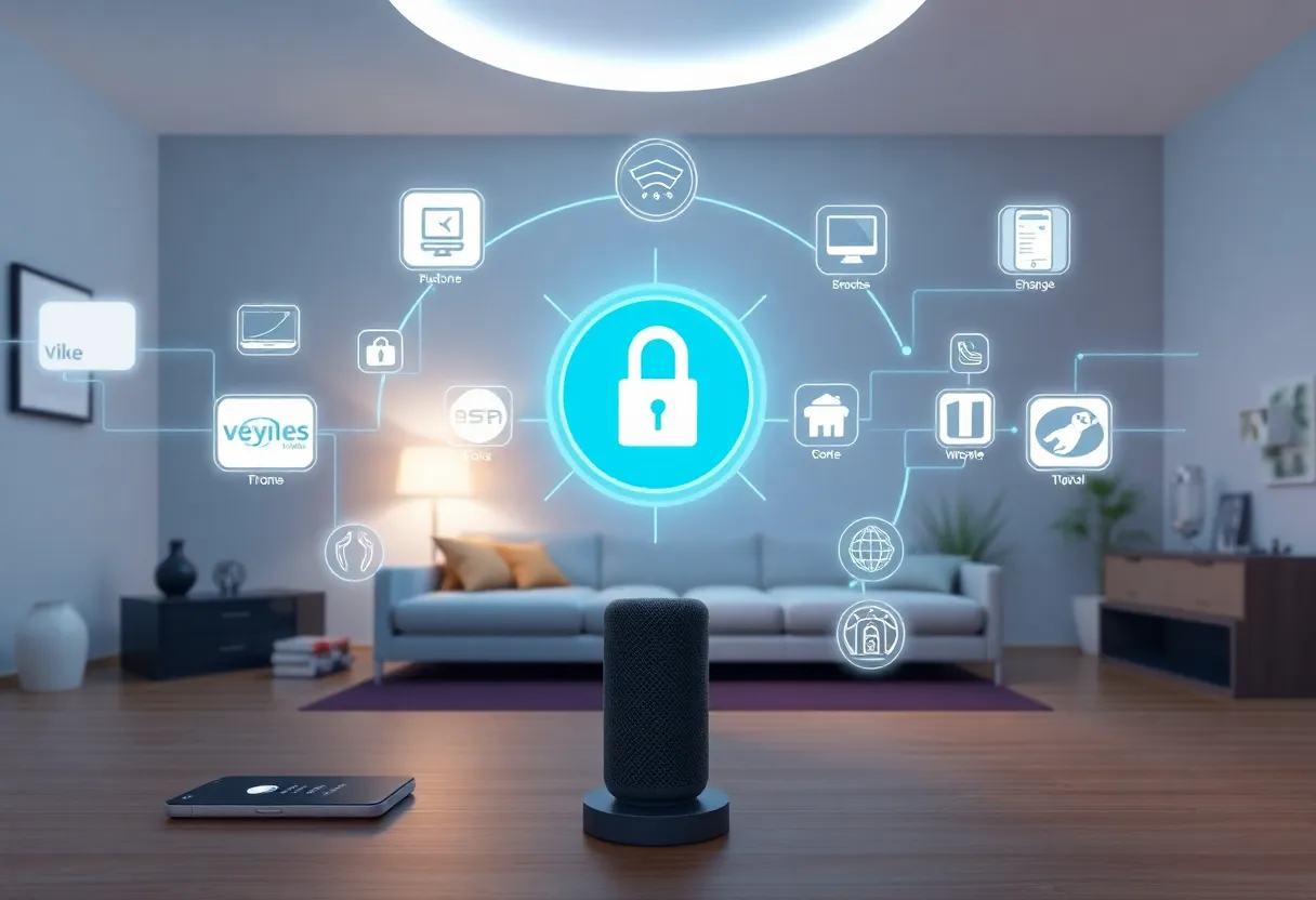 Smart home devices controlled by voice, ecosystem concept