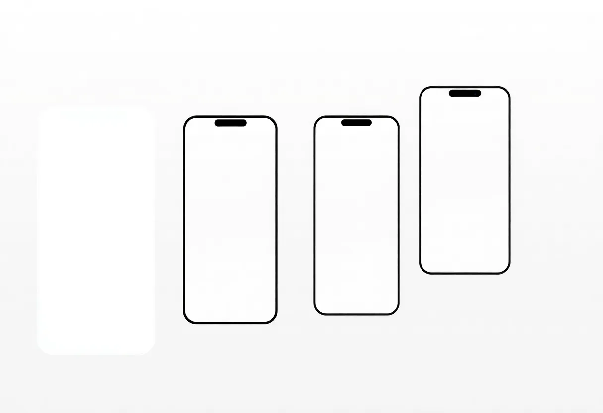 Mobile app layouts and screen size variations