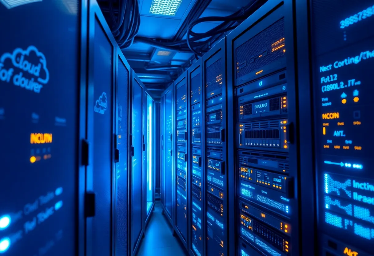 Data center server racks and cloud computing infrastructure