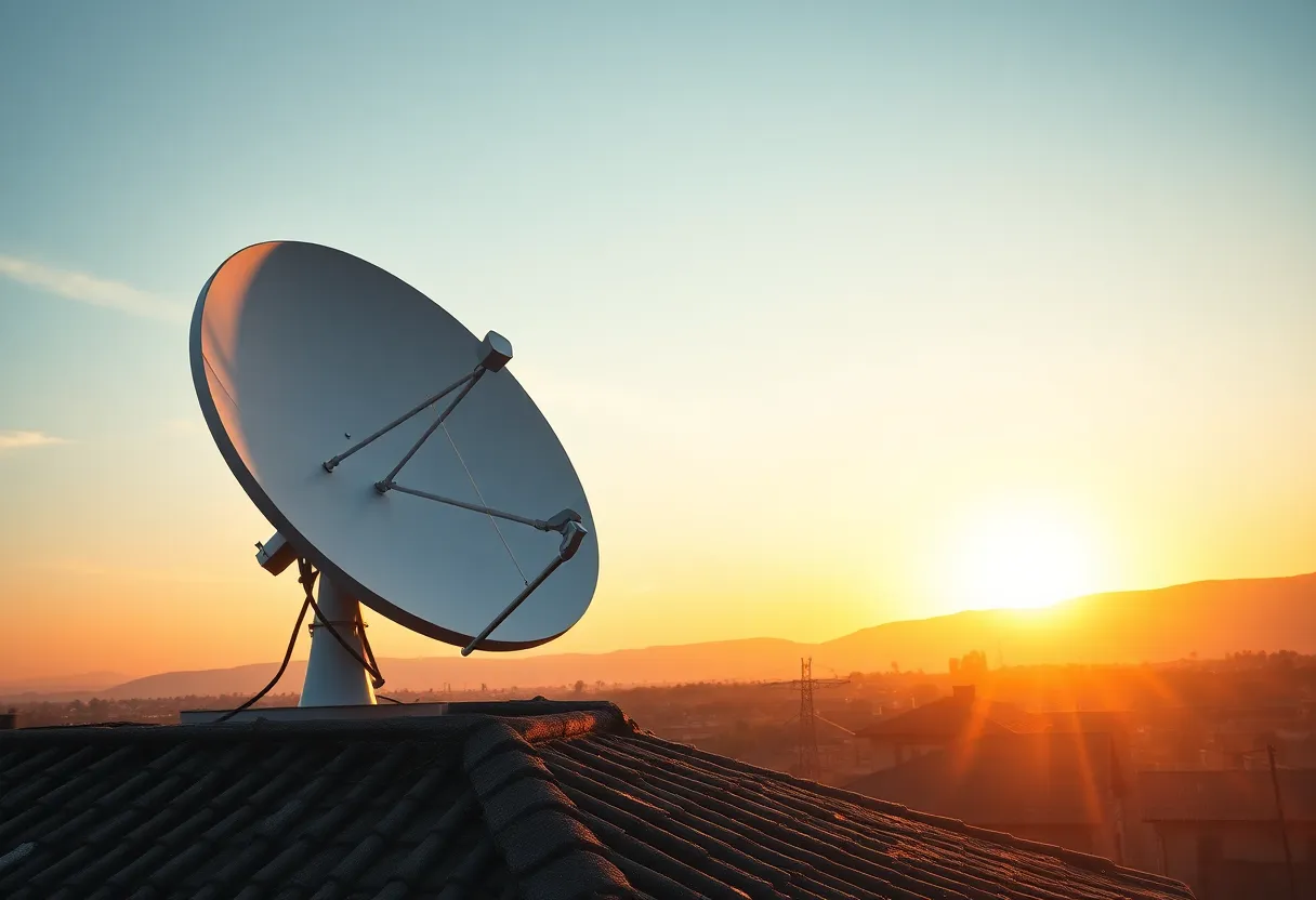 Remote area internet access via satellite