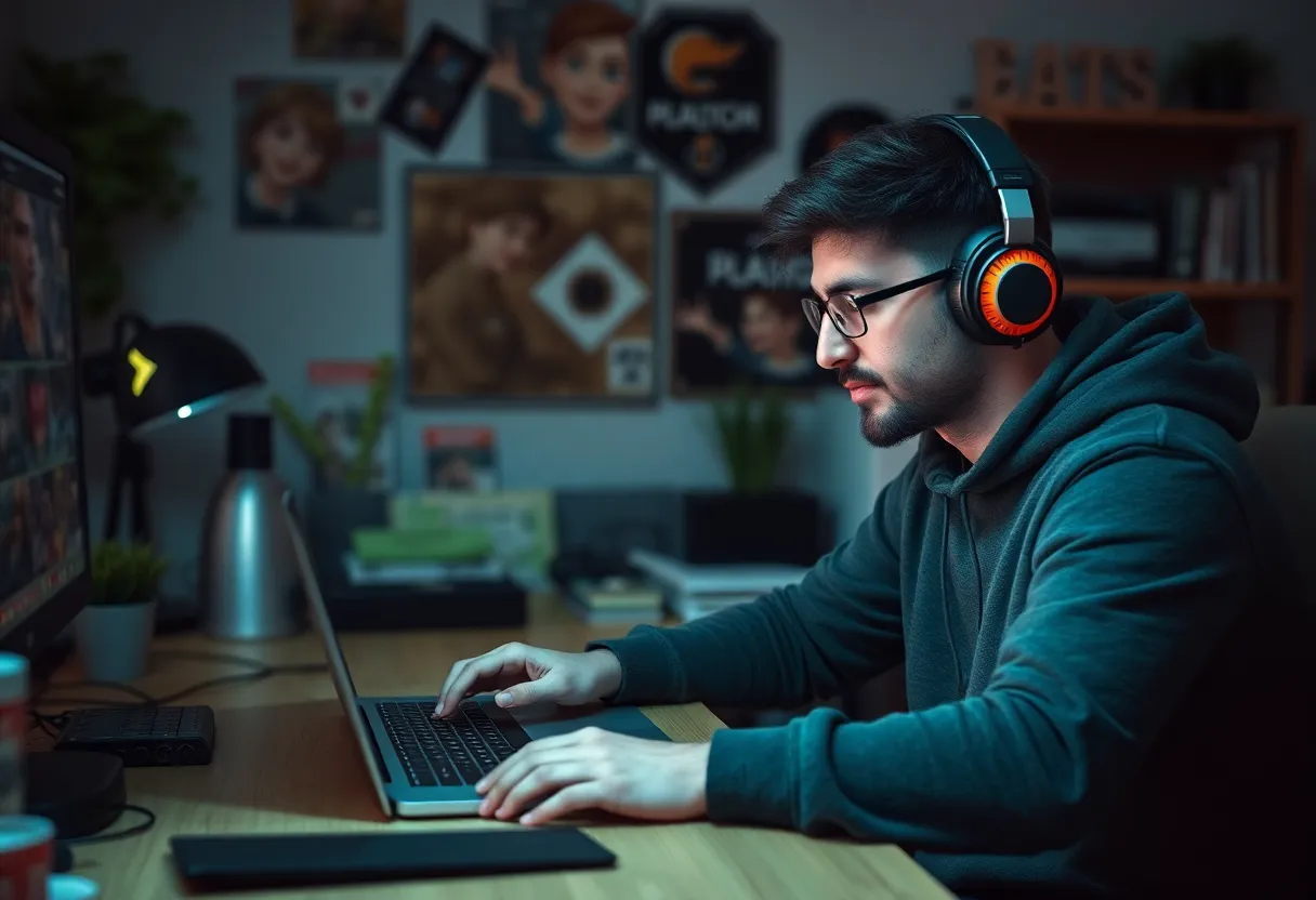 Indie game development workspace