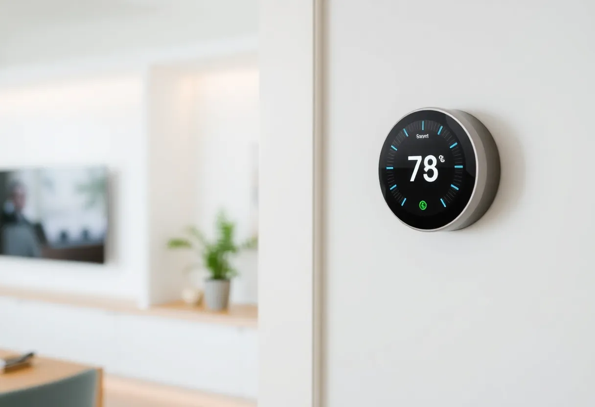 Digital thermostat display