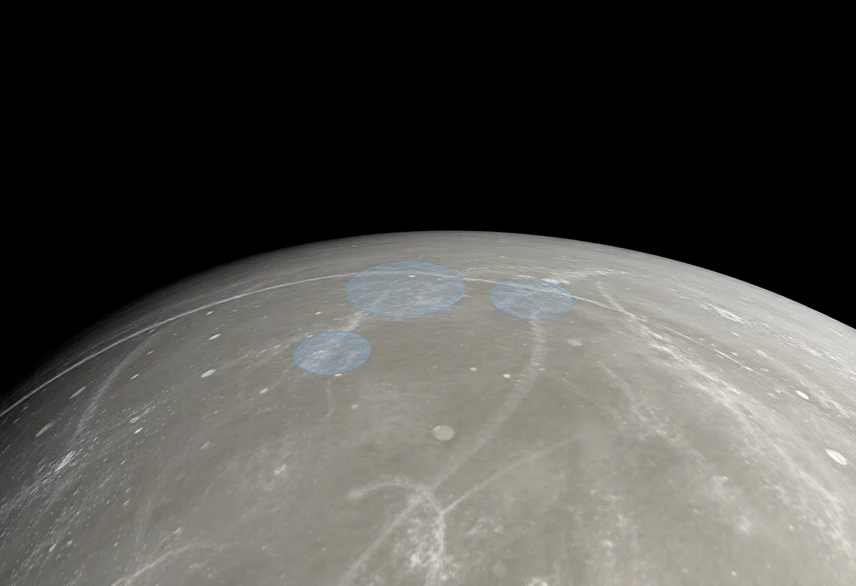 Scientific visualization of Moon surface mapping with orbital data overlays