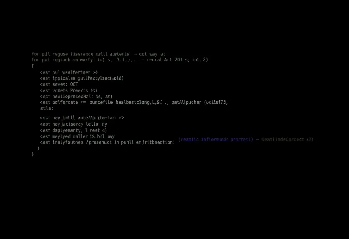 Abstract glowing diff lines suggesting automated code review output