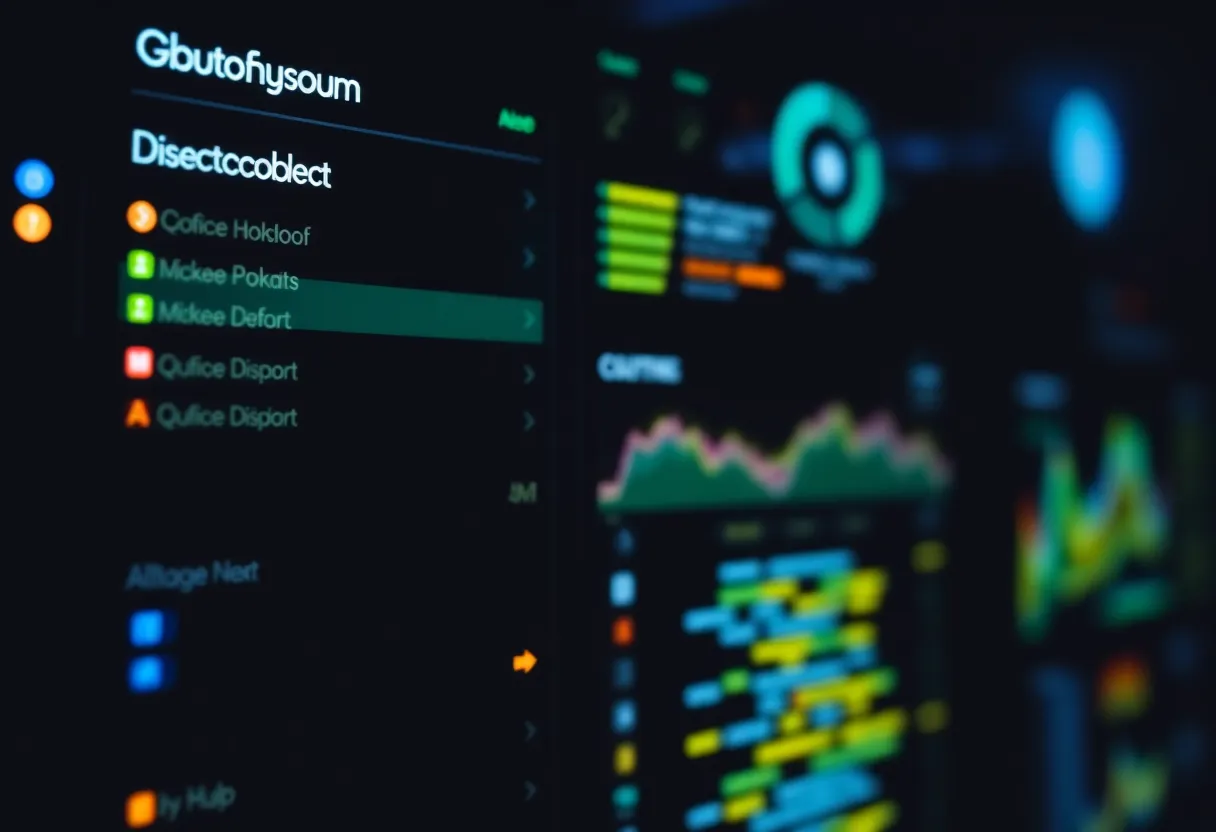 Abstract glowing admin interface suggesting identity provider configuration