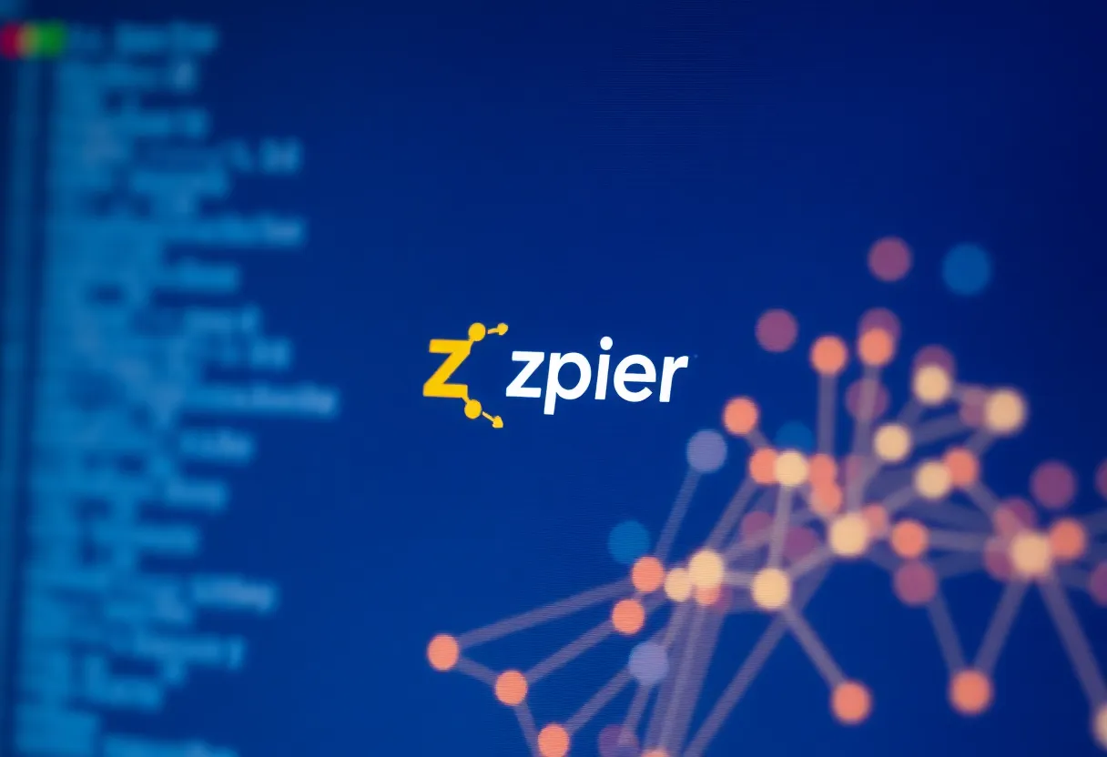 Abstract automation workflow nodes on a monitor