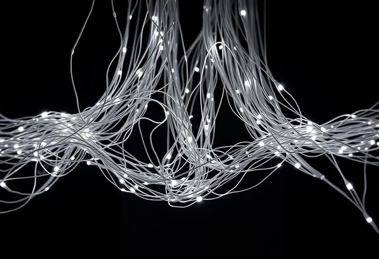 Abstract visualization of tangled inputs resolving into orderly outputs, illustrating fragile versus robust parsing