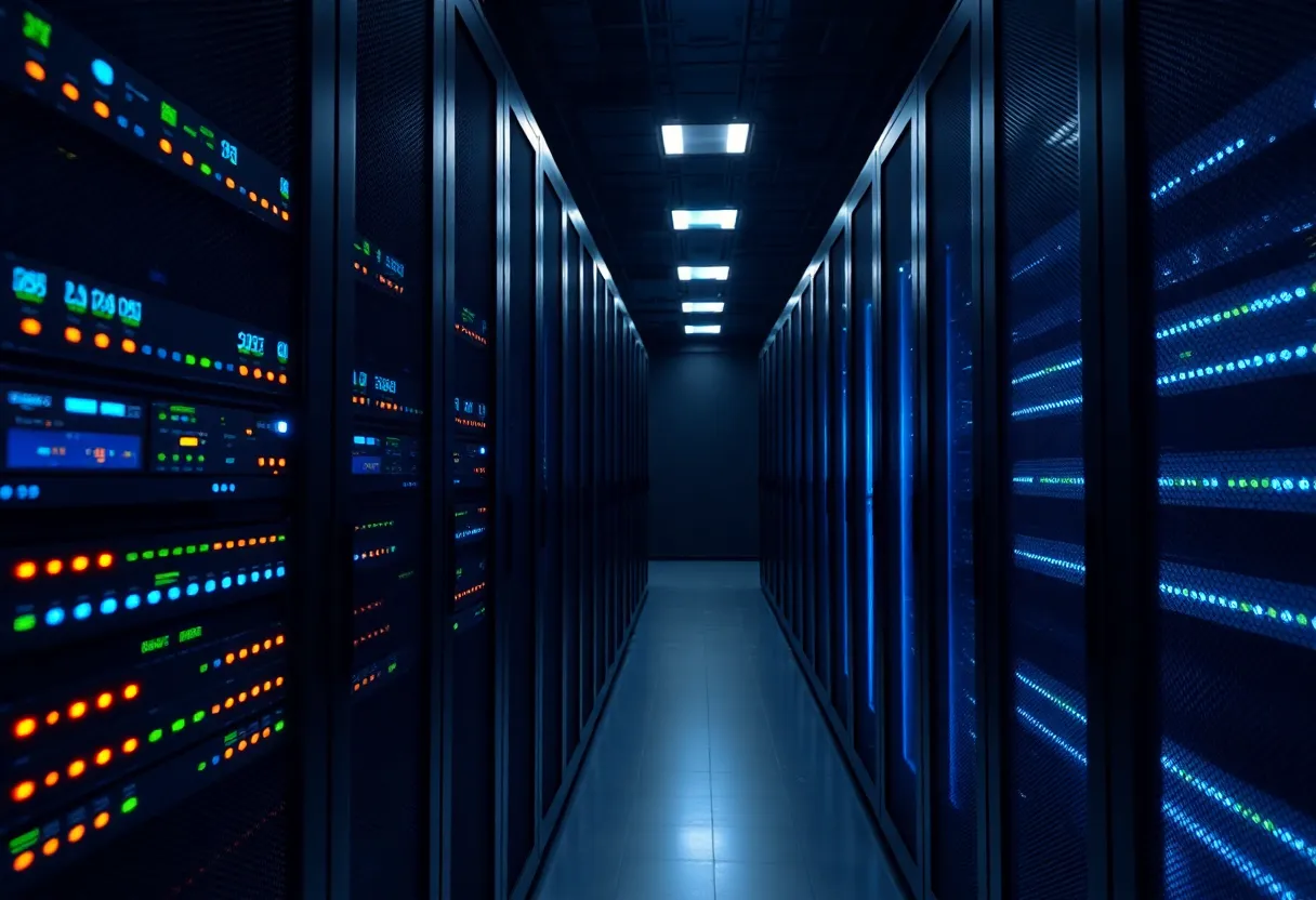 Server infrastructure representing external data storage