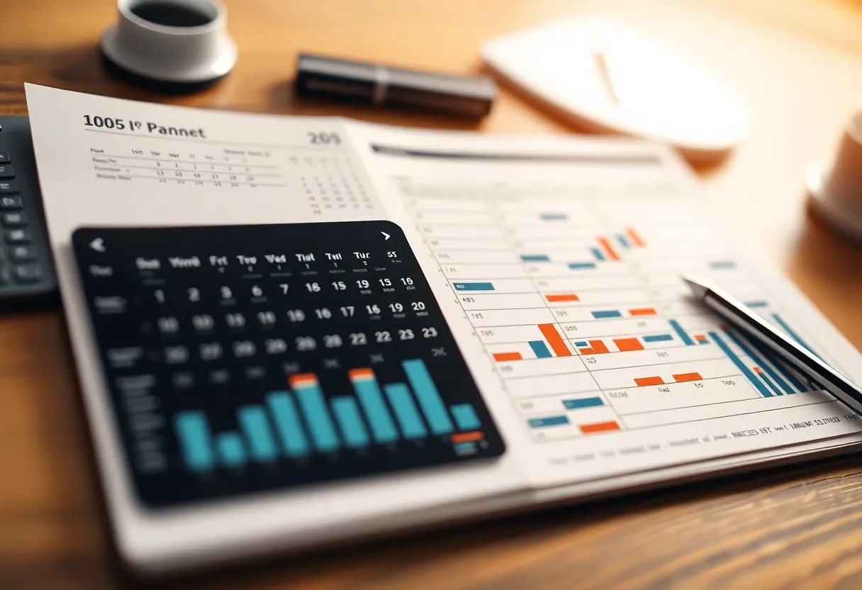 Budget spreadsheet and planning calendar for small SaaS