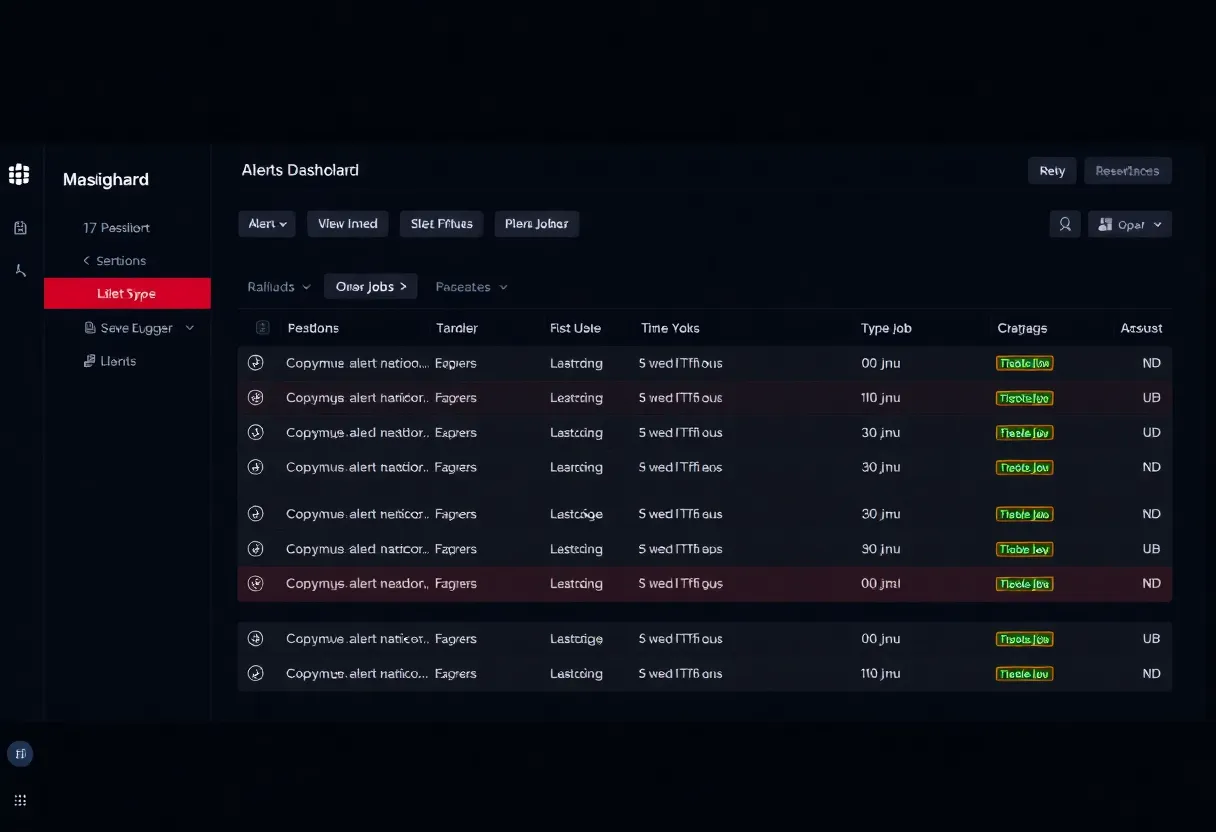Dark mode dashboard showing failed jobs with retry controls