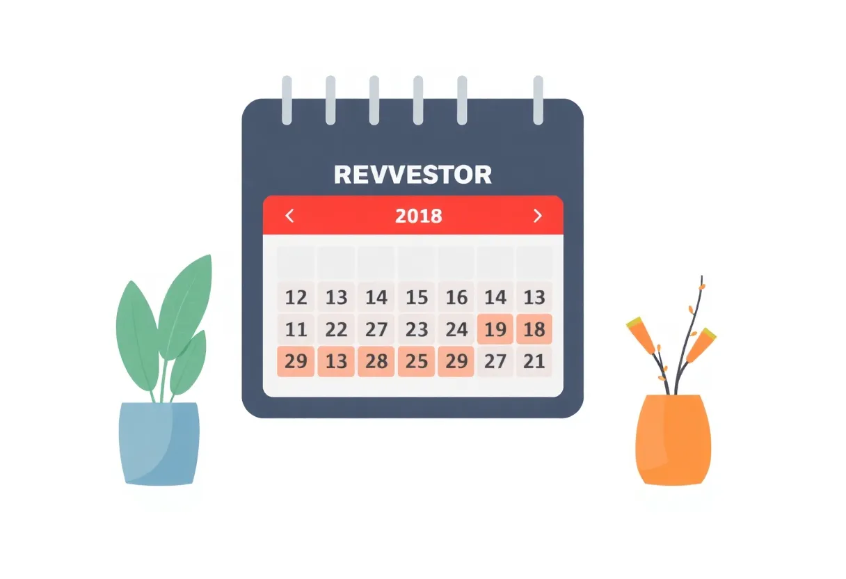 Calendar illustration with highlighted renewal and warning dates
