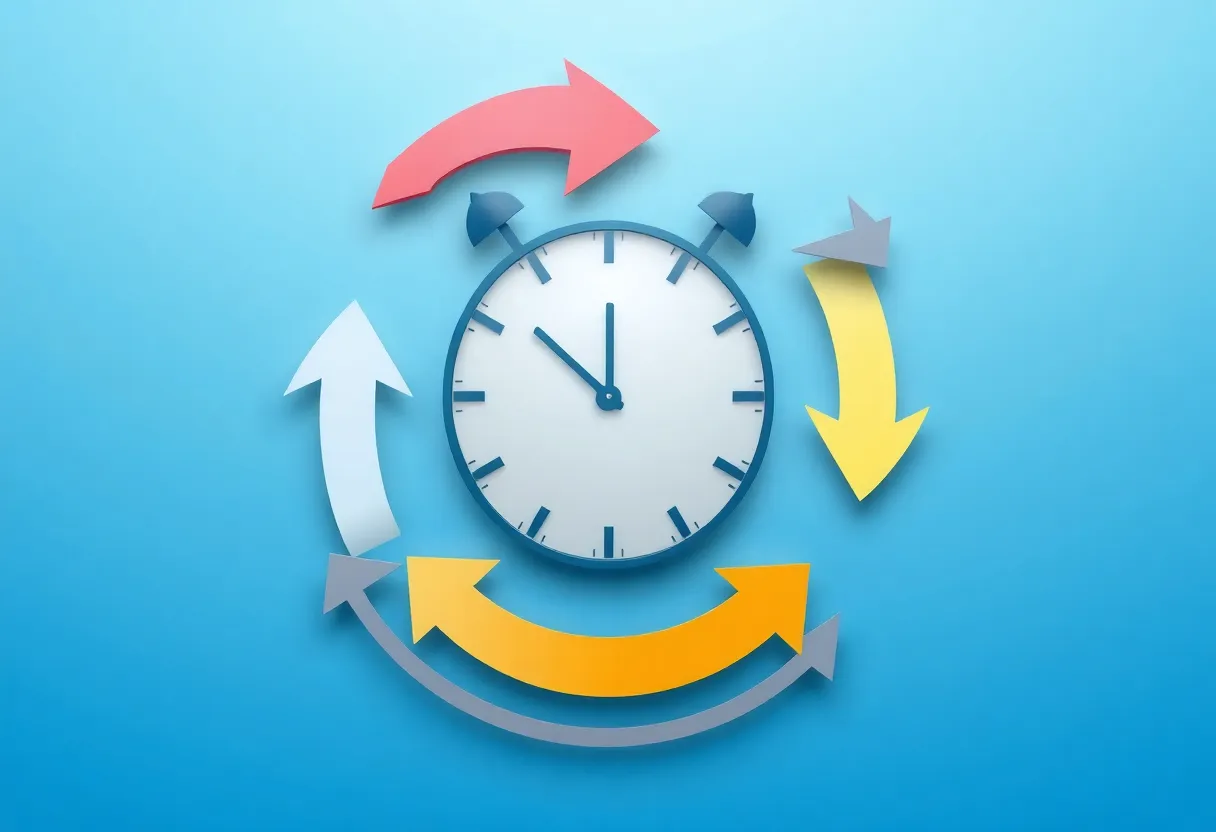 Abstract diagram suggesting ordered events and conflict-free convergence