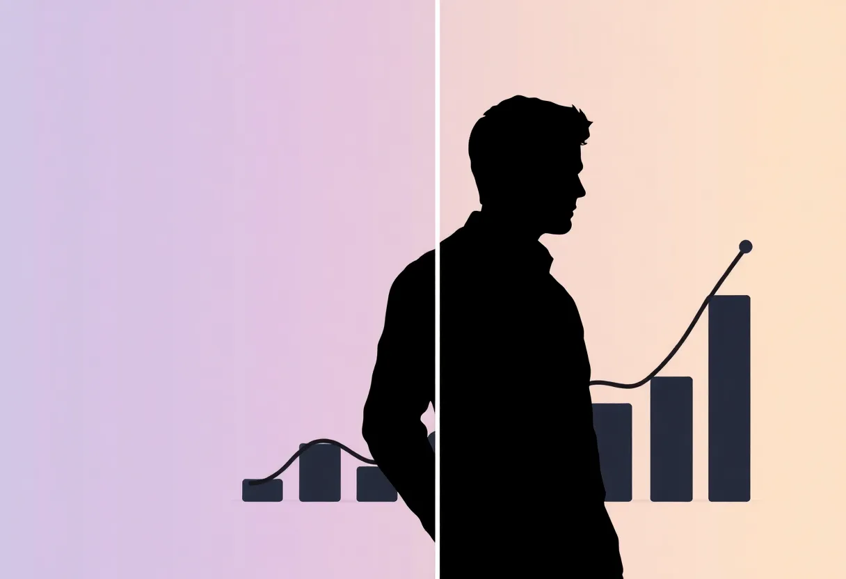 Abstract blend of professional profile and open-source activity visualization