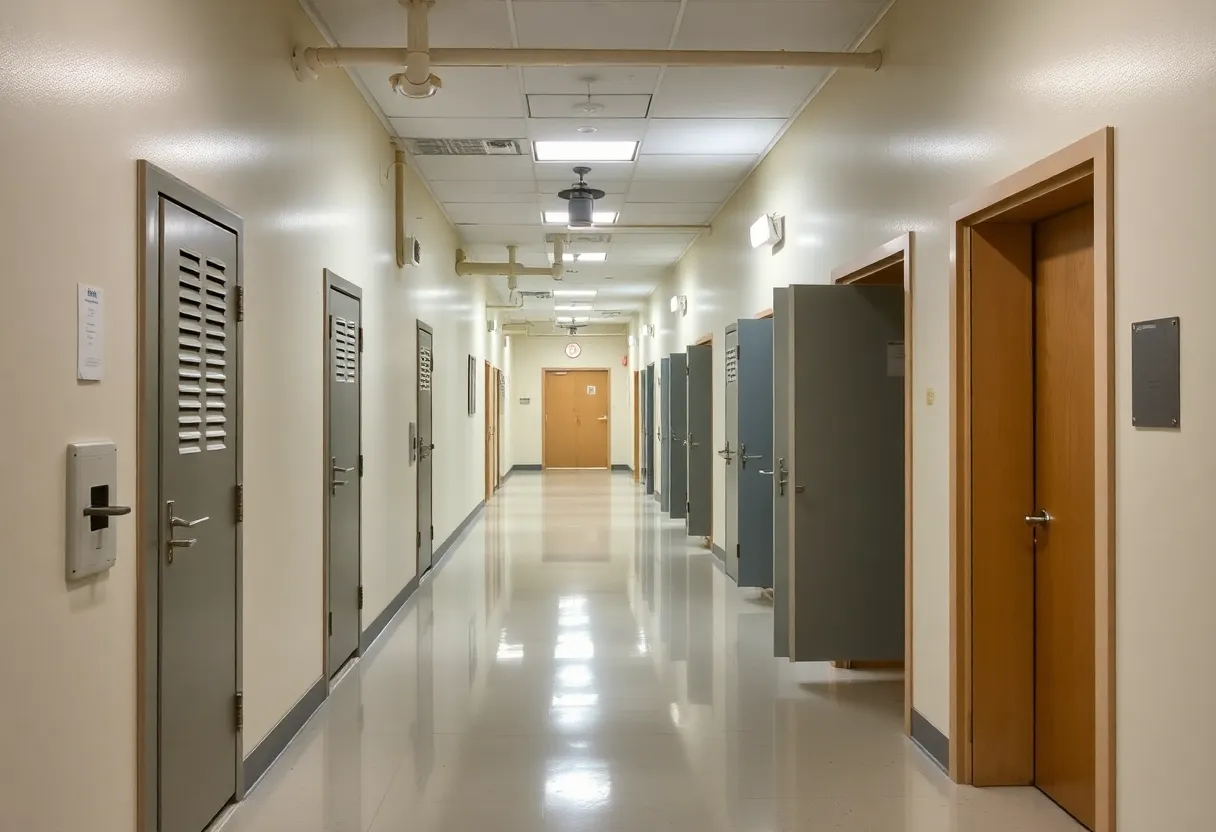Apartment building hallway suggesting shared building infrastructure