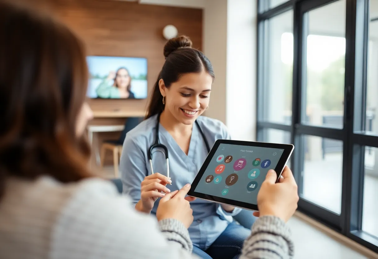 Assistive technology session with supportive communication tools