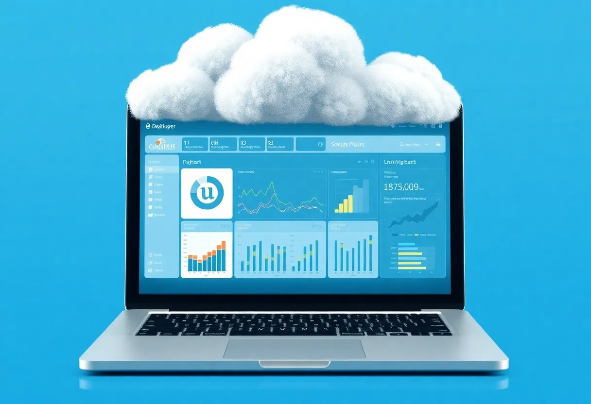 Team reviewing cloud infrastructure metrics on multiple monitors
