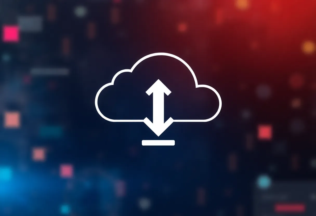 Digital transfer arrows suggesting data moving between devices