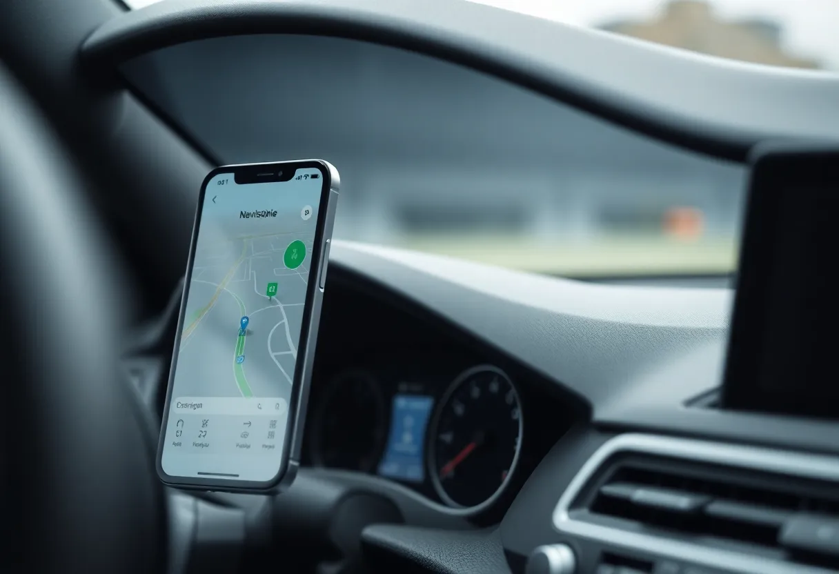 Navigation and mapping technology concept