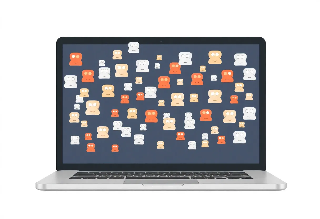 Conceptual overload of many notification icons in a browser interface